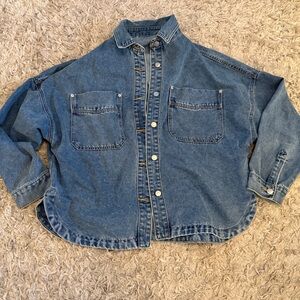 Blue Denim Button-Up Shirt